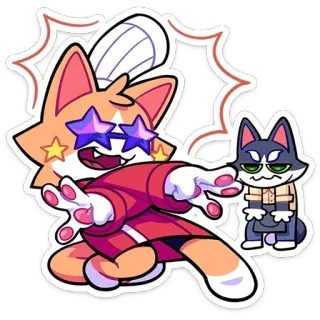 😎 2aab4262 cat, cartoon, animal, stars, glasses, chef telegram sticker