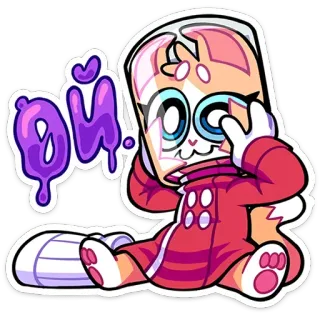 🤪 db37a98a ой cat, cartoon, cute, animal, sticker, character telegram sticker