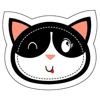 😉 f14ef421 Katze, Tier, Aufkleber, süß, Cartoon, zwinkernd, lustig whatsapp sticker