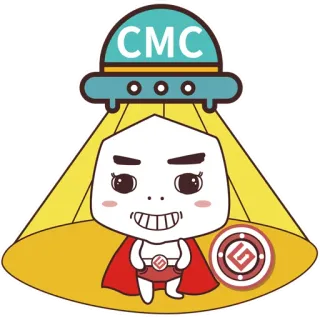 😏 2324b9be CMC personagem, desenho animado, super-herói, nave espacial whatsapp sticker