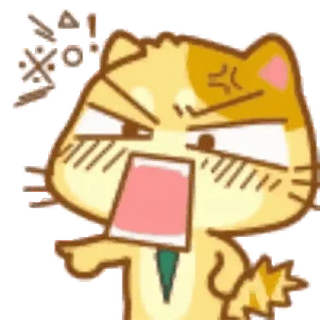 🤬 9aee0976 marah, kucing, kartun, menunjuk, berteriak, emosi, imut whatsapp sticker