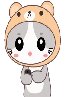 📱 52db82ea кот, медведь, милый, животное, мультфильм whatsapp sticker