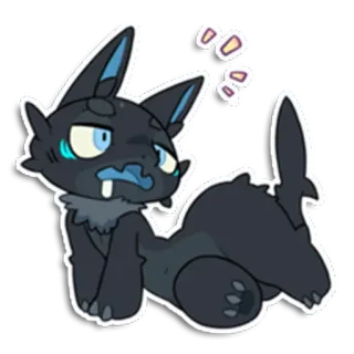 😪 02087908 Katze, Tier, Cartoon, liegend, schläfrig, niedlich telegram sticker