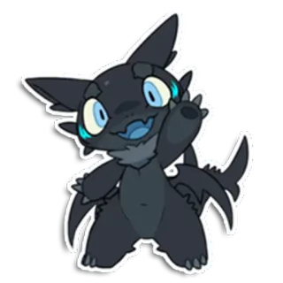 👋 21954032 Cartoon, Tier, Monster, Figur, Niedlich, Illustration telegram sticker