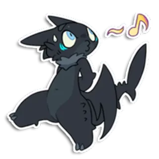 🎶 23e976af Cartoon, Niedlich, Drache, Fantasy, Kawaii, Sticker telegram sticker