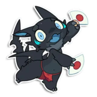 🤡 2717e1e4 sticker, cartoon, figur, japanische flagge, fan, digitale kunst, süß, tier telegram sticker