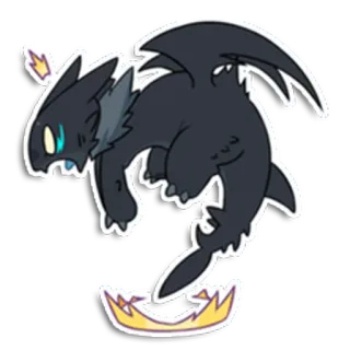 😱 458688c2 Drache, Cartoon, Monster, Fantasiewesen, Sticker telegram sticker