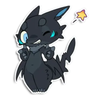 😎 615b84be hai, magie, tier, süß, cartoon, funkeln telegram sticker