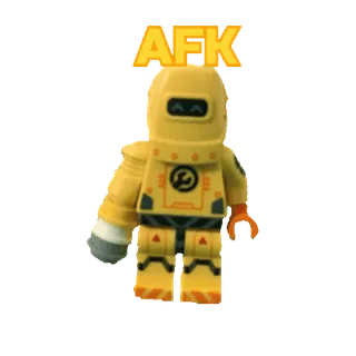 🤐 10dd346e AFK lego, robot, afk, away from keyboard, toy, yellow telegram sticker