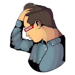 😰 65d130e5 GAUTER pria, stres, sakit kepala, frustrasi, kartun whatsapp sticker