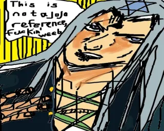 👁 937fb4c5 This is not a jojo reference, fuckin weeb 애니메이션, 씹덕, 죠죠 패러디, 불쾌함 whatsapp sticker