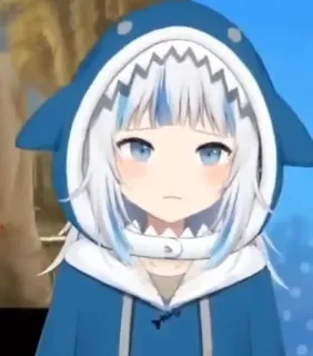 🔱 16b053d8 Gawr Gura anime, vtuber, shark, gura, cute whatsapp sticker