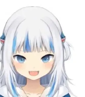 🔱 84add48a Gawr Gura anime, vtuber, shark, cute, hololive whatsapp sticker