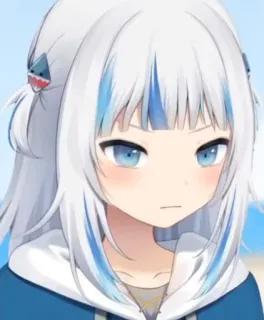🔱 85741af7 Gawr Gura anime, vtuber, gawr gura, shark, cute, virtual youtuber whatsapp sticker