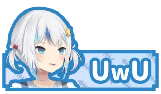 可愛鯊鯊 Gawr Gura 的 ABC  @Vtuber8c telegram stickers