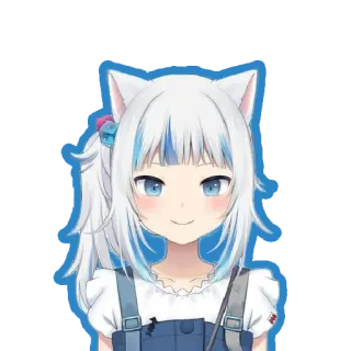 🦈 f0982664 Gawr Gura Аниме, Витубер, Гавр Гура, Виртуальный ютубер, Милый, Hololive whatsapp sticker