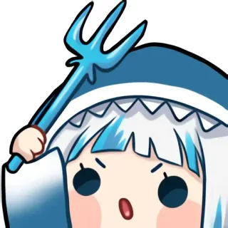 🔪 e7d47f51 Gawr Gura 动漫, 虚拟主播, 鲨鱼, 可爱, Hololive, Gawr Gura whatsapp sticker