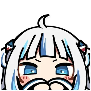 👀 e96bf5d0 Gawr Gura 动漫, 虚拟主播, 鲨鱼, Gawr Gura whatsapp sticker