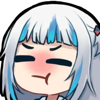 🤨 f590dab3 Gawr Gura 动漫, 虚拟主播, Gawr Gura, 可爱, 梗 whatsapp sticker