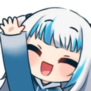 😄 7526f57b Gawr Gura Anime, Hiu, Vtuber, Lucu, Hololive telegram sticker