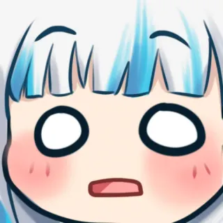 🥺 aad68ef6 Gawr Gura Anime, Vtuber, Imut, Gura, Terkejut telegram sticker