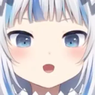 😯 f3c040f1 Gawr Gura vtuber, anime, hiu, imut, Gura telegram sticker