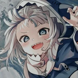 Gawr Gura || @SNKnotee telegram stickers