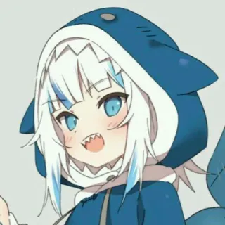 🦈 55384273 Gawr Gura vtuber, shark, anime, gawr gura, hololive telegram sticker