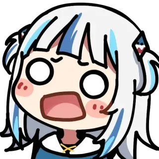 😌 4808f0e3 Gawr Gura Anime, VTuber, Gawr Gura, sốc, Hololive telegram sticker