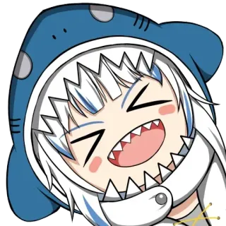 Gawr Gura by @weeb_sensei whatsapp stickers