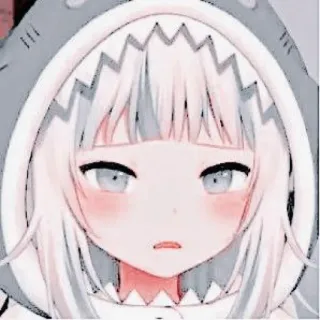 💎 0606e0d7 Gawr Gura 애니메이션, vtuber, 상어, 가우르 구라, 귀여운 telegram sticker