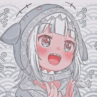 💎 103c4d5a ぺち 애니메이션, 상어, 카와이, 귀여운, 만화 telegram sticker