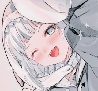 💎 347f70cc Gawr Gura 애니메이션, 카와이, 버튜버, 귀여운, 가우르 구라, 상어, 캐릭터 telegram sticker