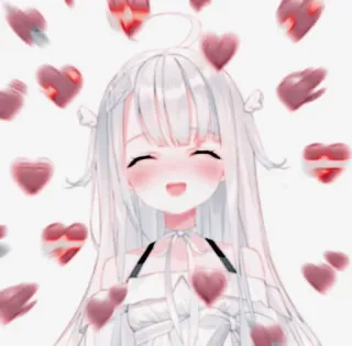 💎 65b11dd7 애니메이션, 하트, 귀여운, 소녀, 귀여움 telegram sticker