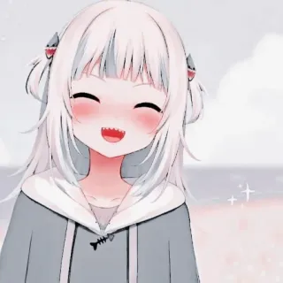 💎 6e528b17 Gawr Gura 애니메이션, 버튜버, 가우르 구라, 귀여운, 상어, 홀로라이브 telegram sticker