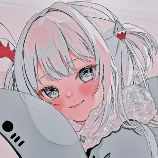 💎 a1b43373 Gawr Gura 애니메이션, VTuber, 상어, 귀여운, 가우르 구라 telegram sticker