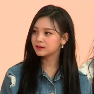 🙄 447b0a01 donna, persona, ritratto, ragazza, orecchini, giacca di jeans telegram sticker