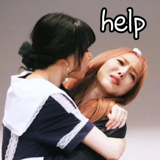 😩 6f2f758a help aiuto, persone, abbraccio, emotivo, implorante, k-pop telegram sticker