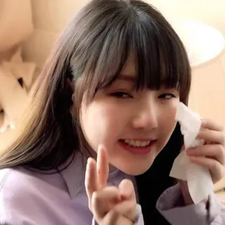 🥲 9c01d8c7 ragazza, donna, asiatica, felice, carina, allegra telegram sticker