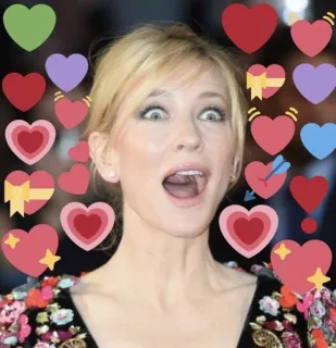 🏳‍🌈 16d2d3fc cuori, ritratto, donna, divertente, amore telegram sticker