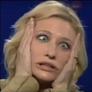 🏳️‍🌈 9edce8b1 faccia, bionda, espressione, donna telegram sticker