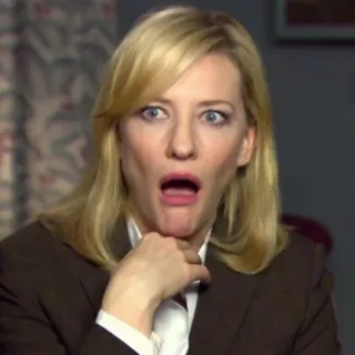 🏳‍🌈 b336db19 ritratto, bionda, donna, scioccata, sorpresa telegram sticker