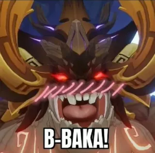 🌟 5a1fe703 B-BAKA! Бака, Аниме, Игры, Персонаж видеоигры, Монстр, Язык telegram sticker