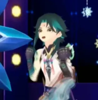 🌟 829ddbc1 Xiao Genshin Impact Аниме, Genshin Impact, Сяо, Видеоигра, Персонаж telegram sticker