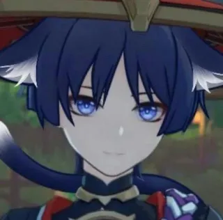 🌟 a82cb065 Wanderer Genshin Impact Аниме, Персонаж игры, Странник, Genshin Impact, Видеоигра, Шляпа, Кошачьи уши telegram sticker