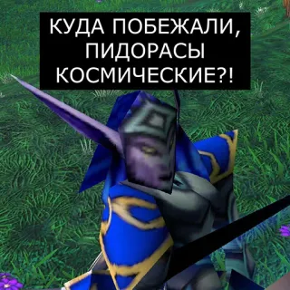 🤨 32f1d33e КУДА ПОБЕЖАЛИ, ПИДОРАСЫ КОСМИЧЕСКИЕ?! beleidigend, Schimpfwort, russisch, Videospiel, Charakter telegram sticker