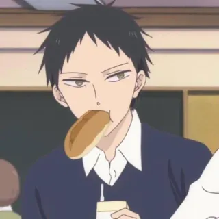 🅱 a72a9629 anime, ăn uống, bánh mì, sinh viên, hoạt hình whatsapp sticker