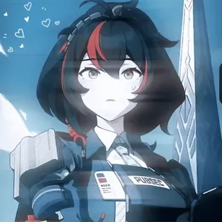 🎲 e8743b03 PUBSEC Animé, Fille, Personnage, Bleu, Coeurs telegram sticker