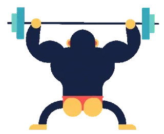 🦍 b5509300 กอริลลา, ยกน้ำหนัก, ยิม, ฟิตเนส, สัตว์, ออกกำลังกาย telegram sticker