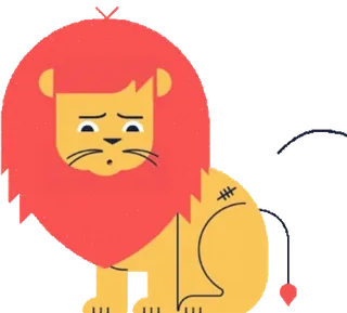 🦁 b6ccda5f สิงโต, สัตว์, เศร้า, การ์ตูน, สัตว์เลี้ยงลูกด้วยนม telegram sticker